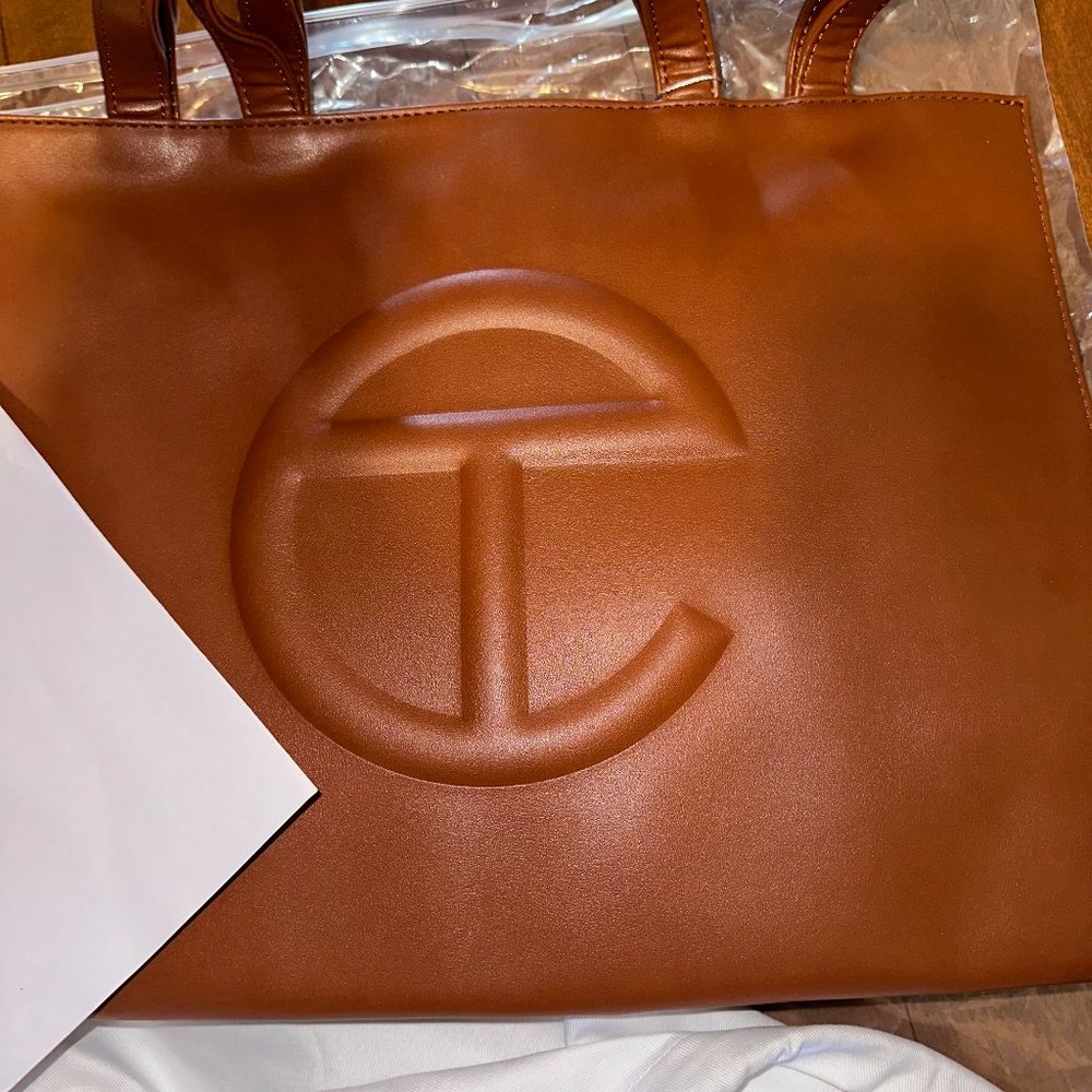 Telfar Medium Shopping Bag NYT  in Tan